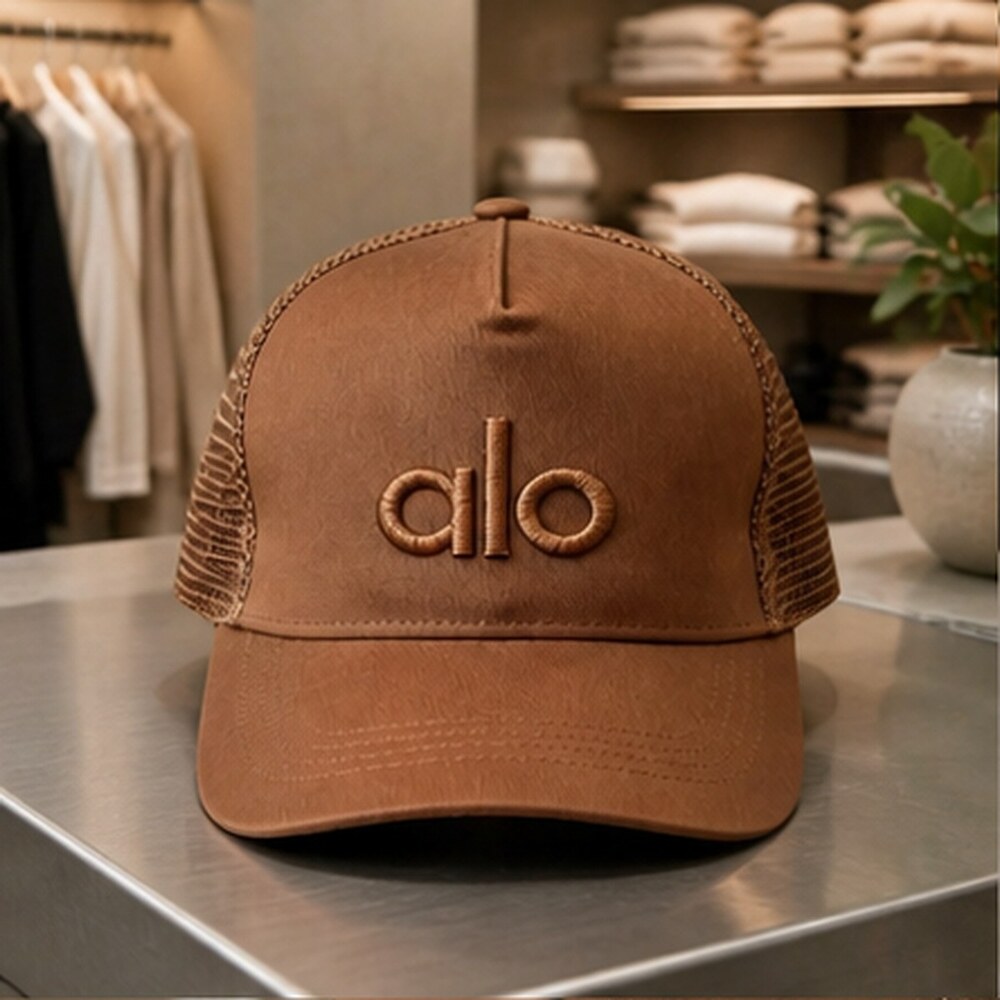 ALO Yoga Elevated Brown Athletic Style Mesh Cap